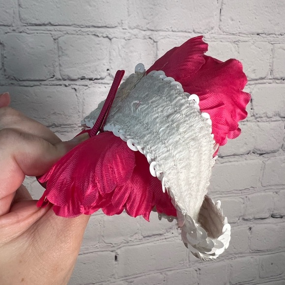 Handmade small tulle, pink skirt w/ elastic waist & 2 headbands. *MARKED DOWN!! - Picture 9 of 9